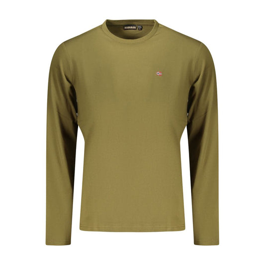 T-shirt in cotone verde da uomo Napapijri