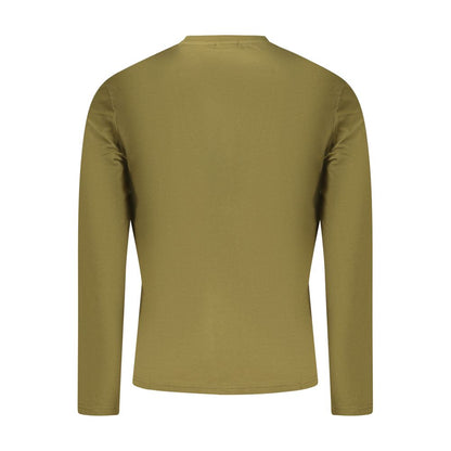 T-shirt in cotone verde da uomo Napapijri