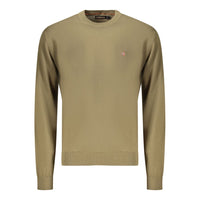 Camicia da uomo Napapijri in cotone a maniche lunghe verde