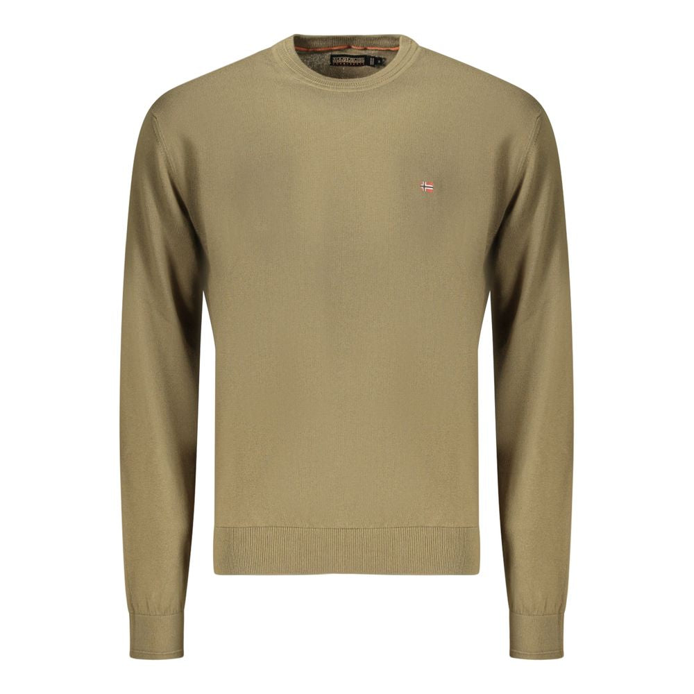 Camicia da uomo Napapijri in cotone a maniche lunghe verde