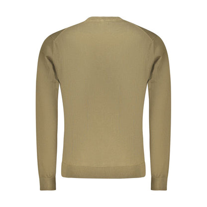 Camicia da uomo Napapijri in cotone a maniche lunghe verde