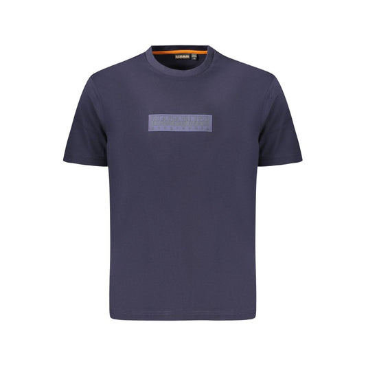T-shirt da uomo in cotone blu Napapijri