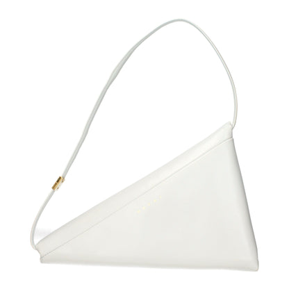Borsa a spalla Marni in pelle bianca