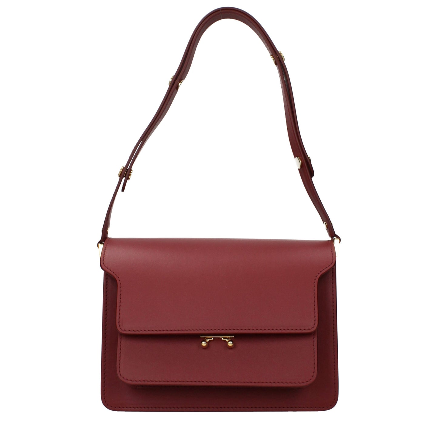 Borsa a spalla Marni in pelle rossa