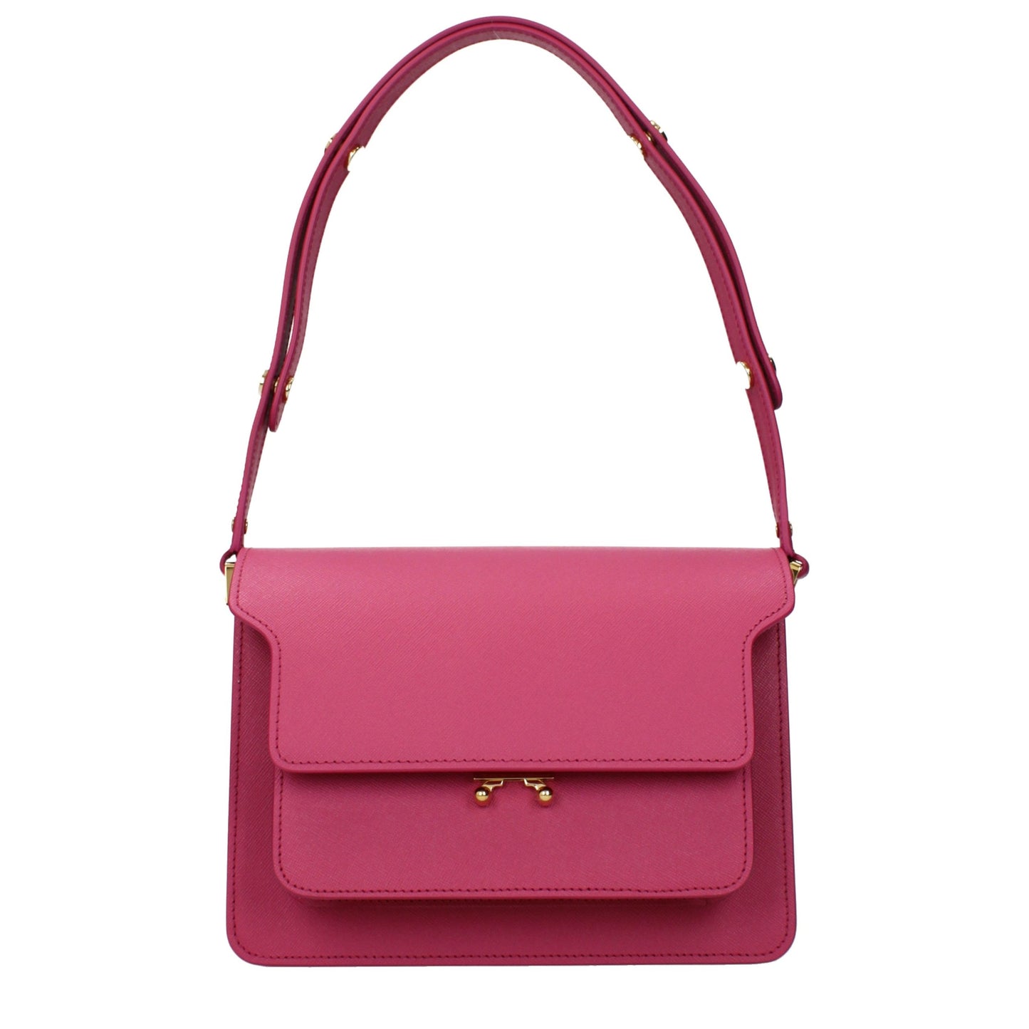 Borsa a tracolla in pelle rosa Marni
