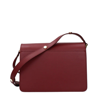 Borsa a spalla Marni in pelle rossa