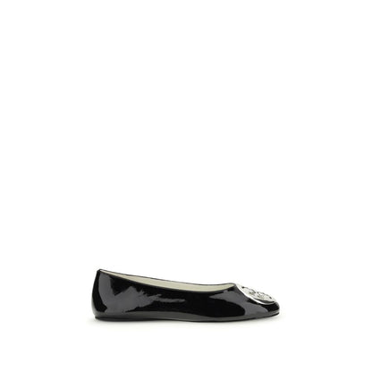Ballerines Tory Burch en cuir de veau noir Bos Taurus