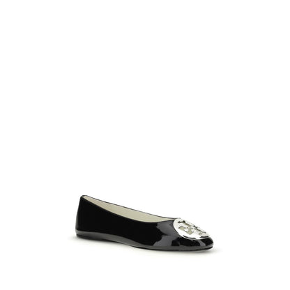 Ballerines Tory Burch en cuir de veau noir Bos Taurus