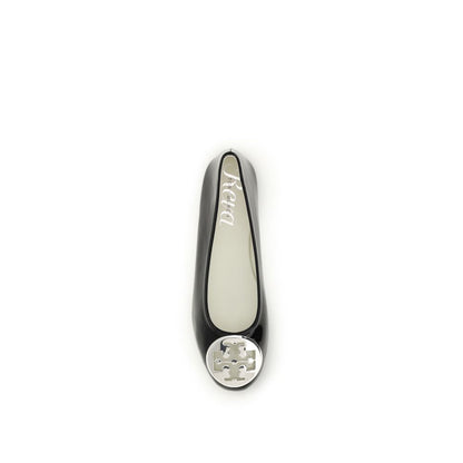 Ballerines Tory Burch en cuir de veau noir Bos Taurus