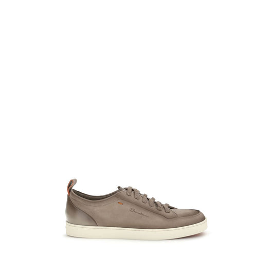 Sneakers basse Santoni in pelle di vitello beige Bos Taurus