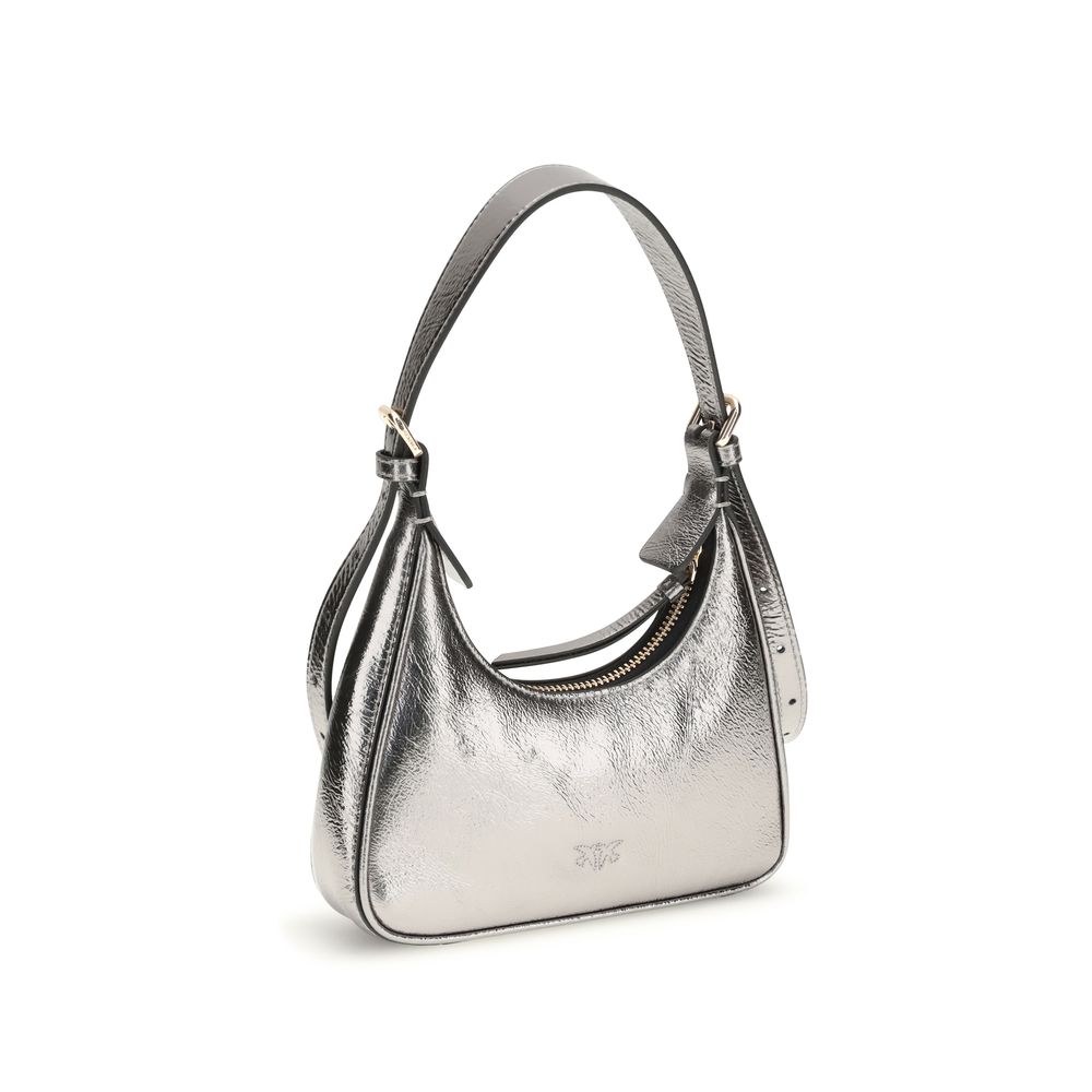 Sac à bandoulière PINKO en agneau argenté Ovis Aries Aries