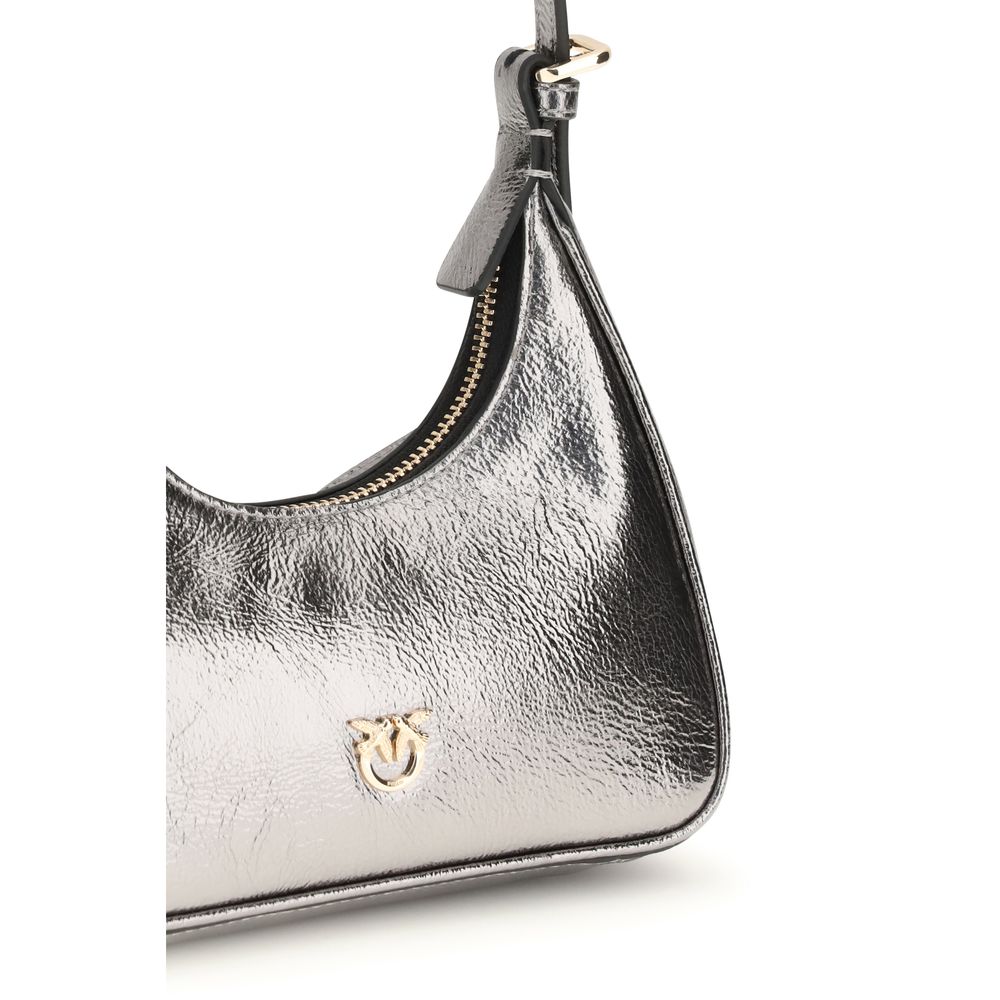 Sac à bandoulière PINKO en agneau argenté Ovis Aries Aries