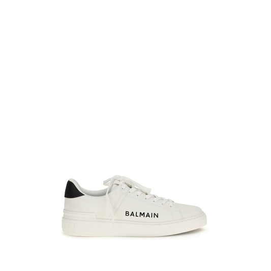 Sneakers basse Balmain Bos Taurus in pelle di vitello bianca