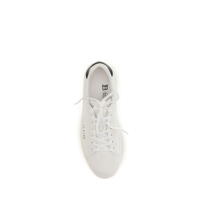 Sneakers basse Balmain Bos Taurus in pelle di vitello bianca