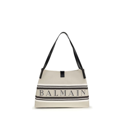 Balmain Beige Cotton Shoulder Bag