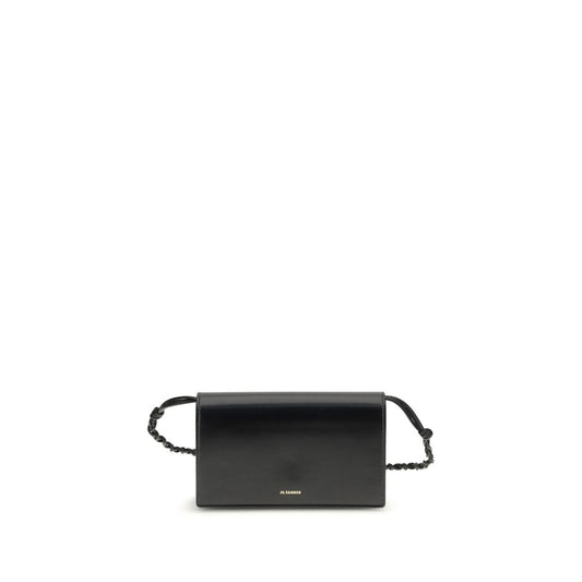 Portafoglio Jil Sander in pelle di vitello nera Bos Taurus