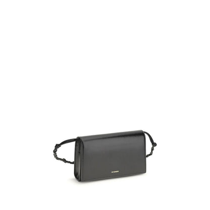Portafoglio Jil Sander in pelle di vitello nera Bos Taurus