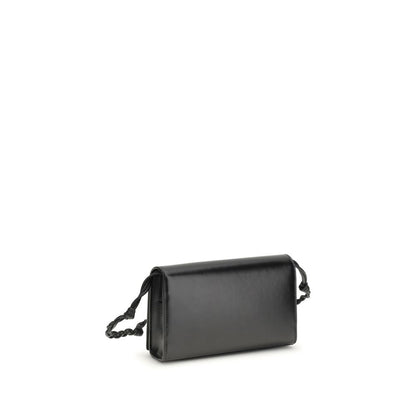 Portafoglio Jil Sander in pelle di vitello nera Bos Taurus