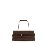 Borsa a spalla Moschino in pelle di vitello marrone Bos Taurus