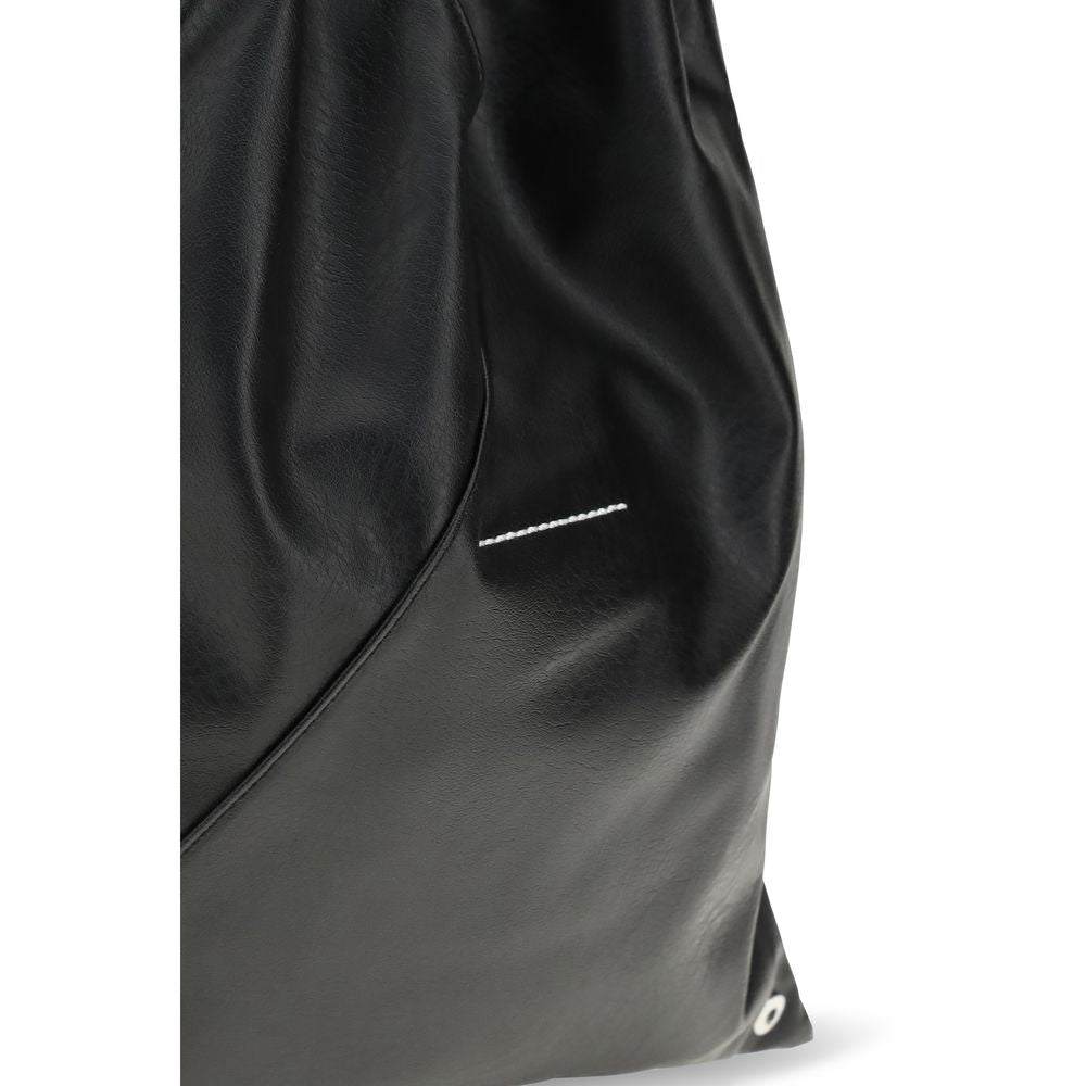 Borsa a mano MM6 in polietilene nero