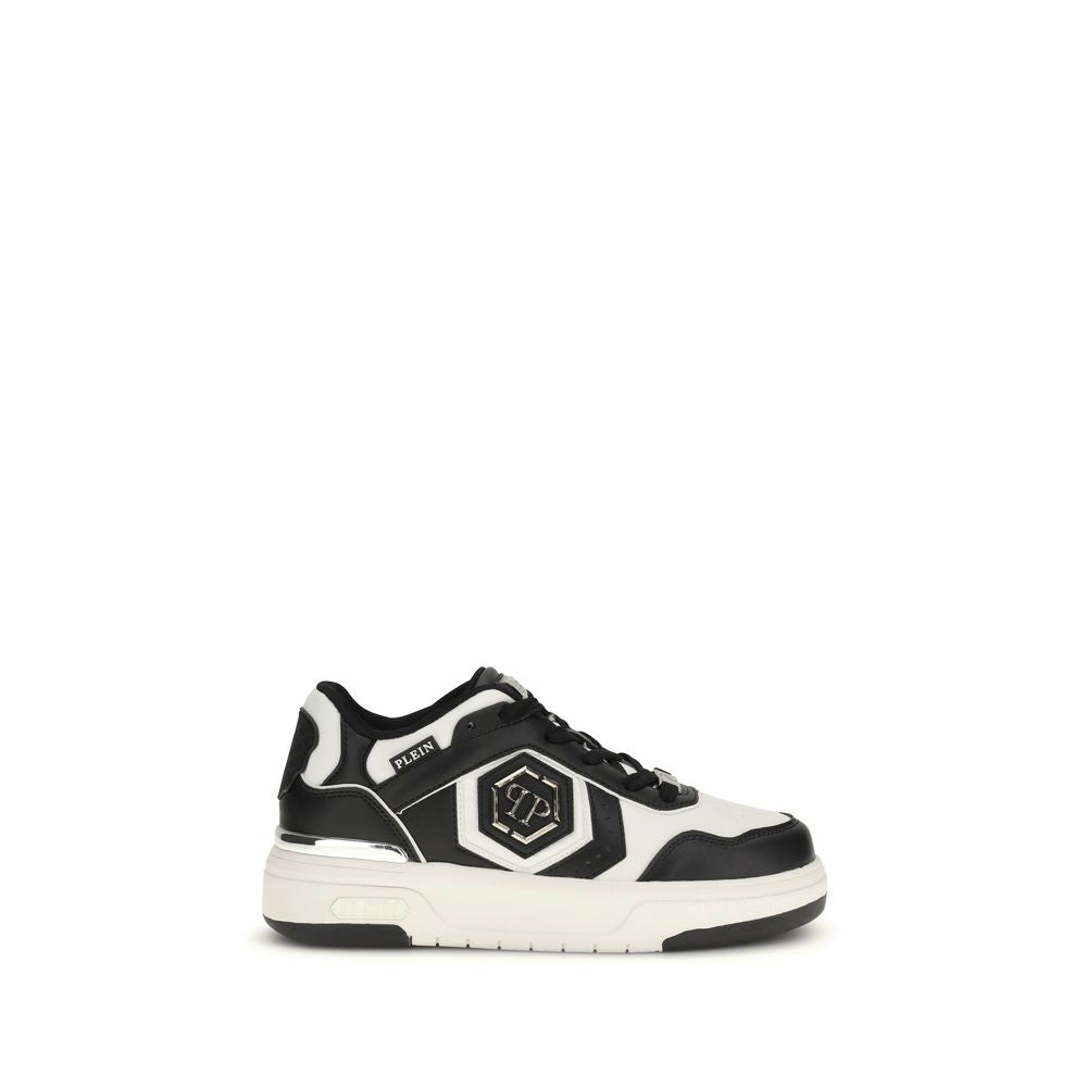 Baskets Philipp Plein en cuir de veau noir Bos Taurus