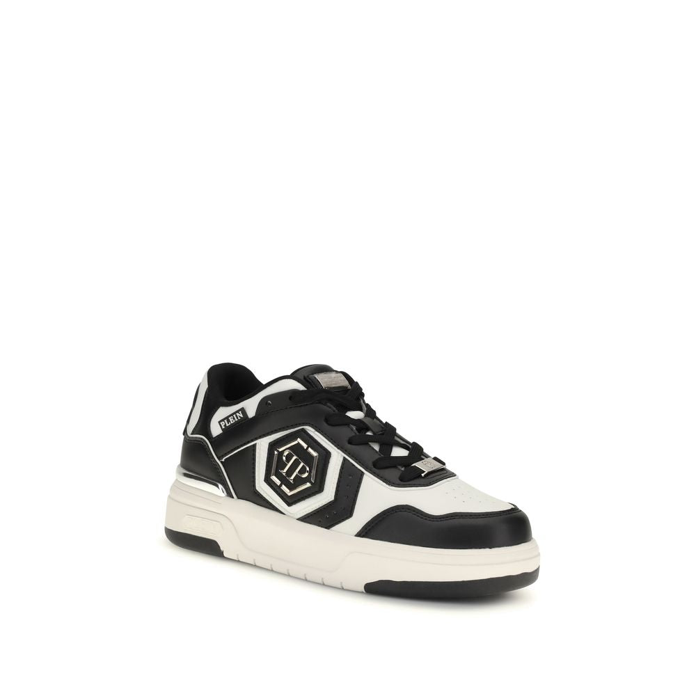 Baskets Philipp Plein en cuir de veau noir Bos Taurus