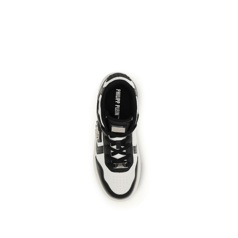 Baskets Philipp Plein en cuir de veau noir Bos Taurus