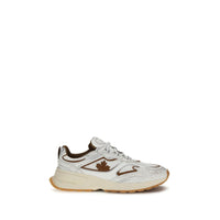 Dsquared² Sneakers Atletiche in Pelle di Vitello Bianca Bos Taurus