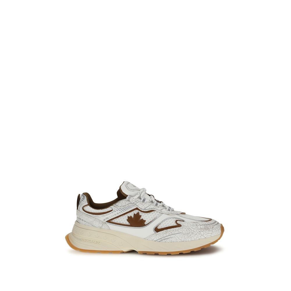 Baskets Dsquared² en cuir de veau blanc Bos Taurus