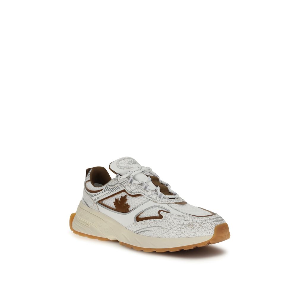Baskets Dsquared² en cuir de veau blanc Bos Taurus