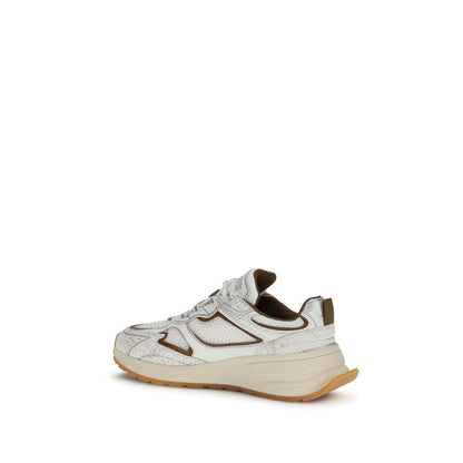Dsquared² Sneakers Atletiche in Pelle di Vitello Bianca Bos Taurus