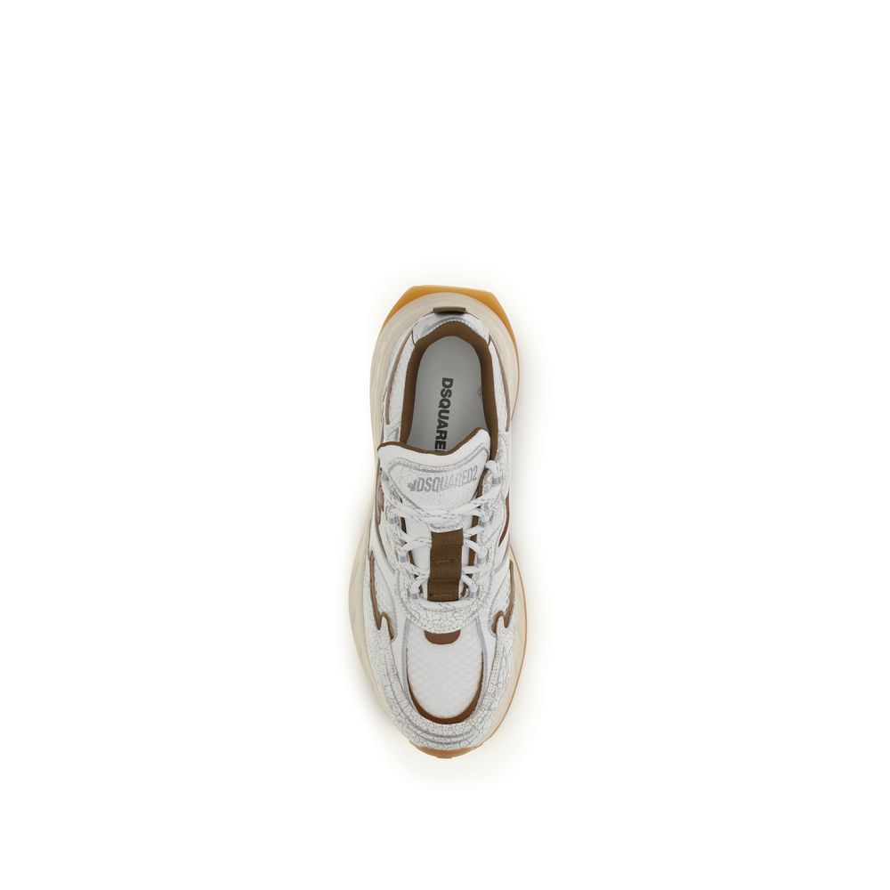 Baskets Dsquared² en cuir de veau blanc Bos Taurus