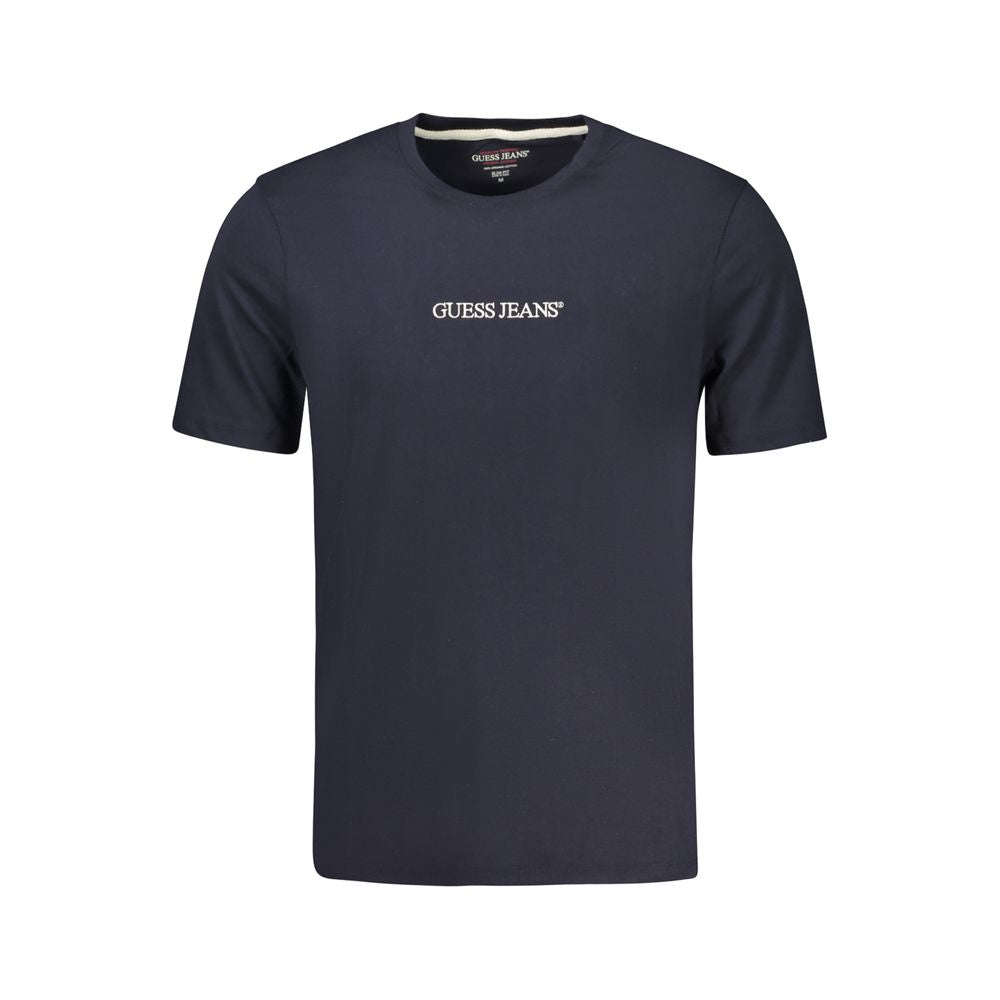 T-Shirt Uomo Guess Jeans in Cotone Biologico Blu