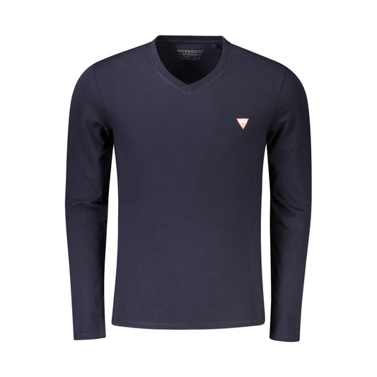 T-Shirt Uomo Guess Jeans Blu in Cotone Biologico