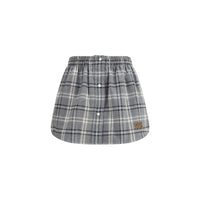 Minigonna Miu Miu in cotone grigio
