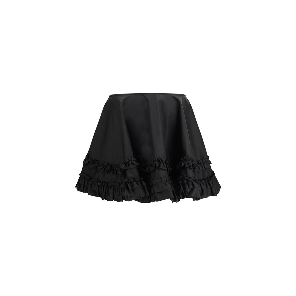 Mini-jupe noire Ganni en polyamide recyclé