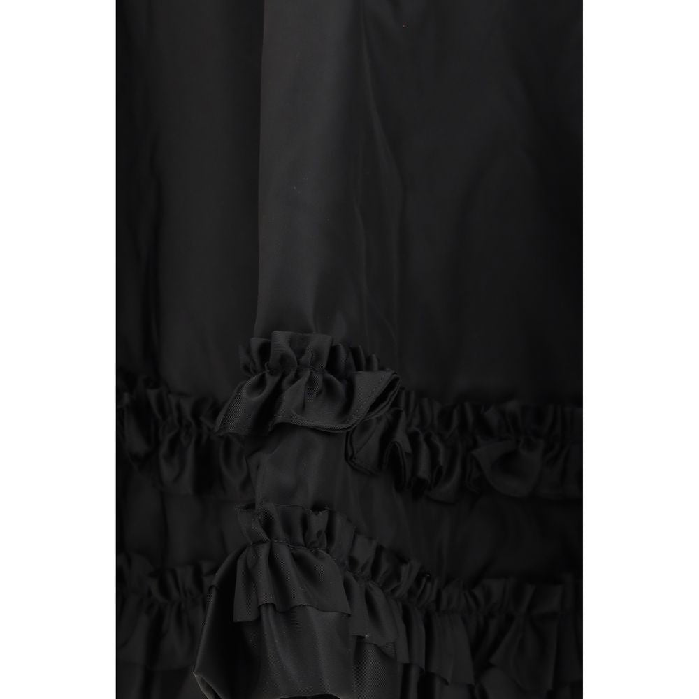 Mini-jupe noire Ganni en polyamide recyclé
