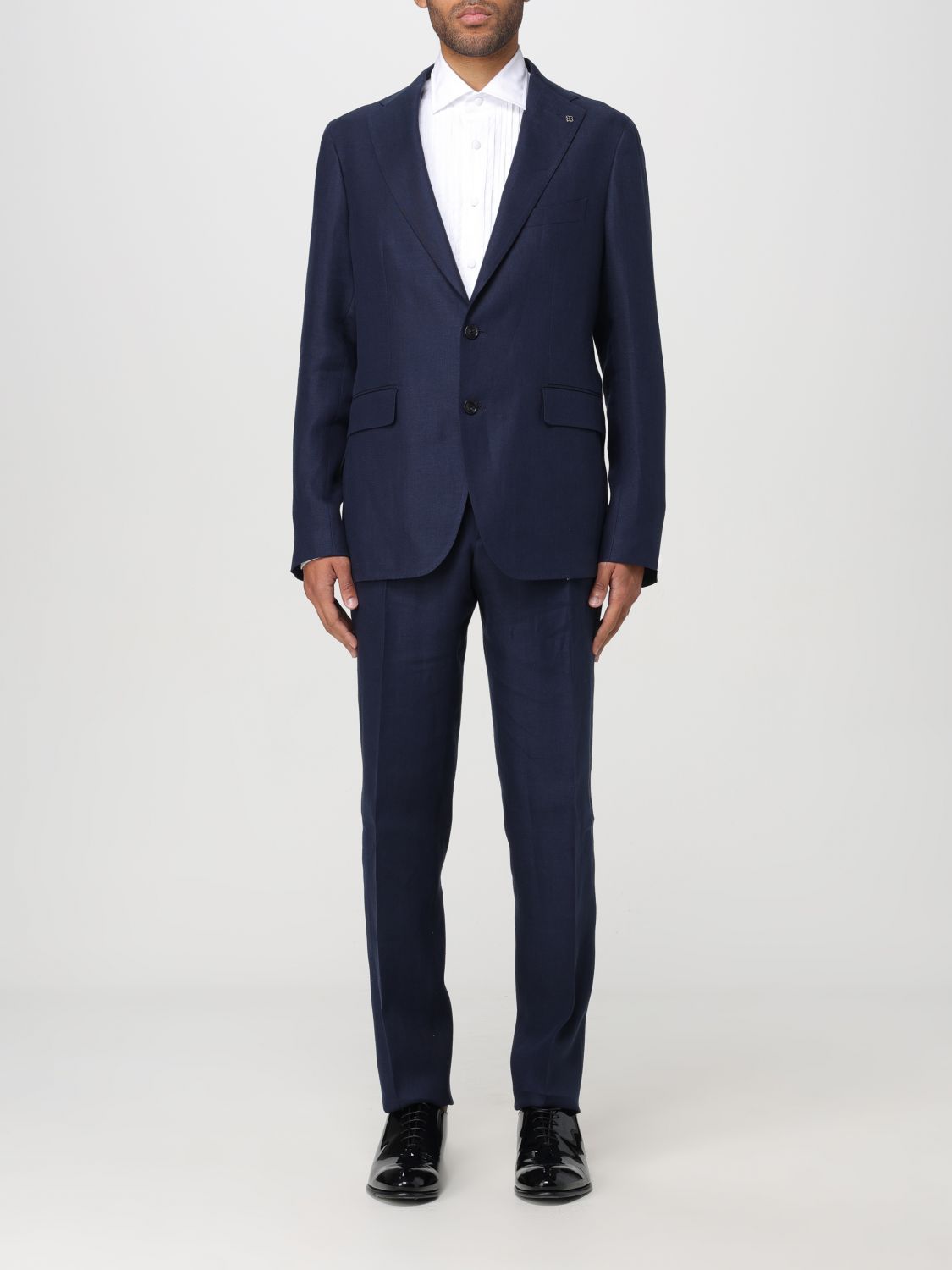 Costume deux pièces en laine bleue Tagliatore