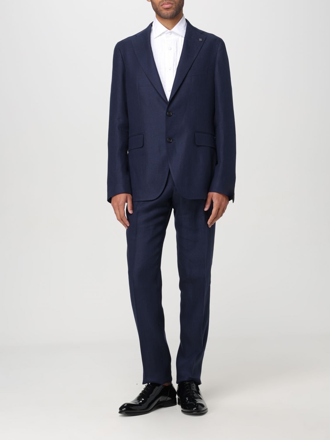 Costume deux pièces en laine bleue Tagliatore