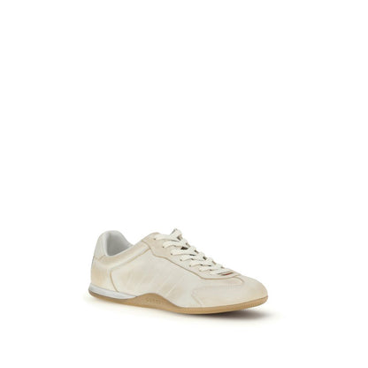 Sneakers basse Gucci Bos Taurus in pelle di vitello bianca
