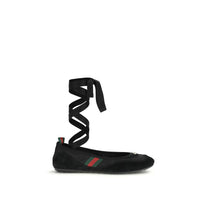 Gucci Black Fabric Ballet Flats