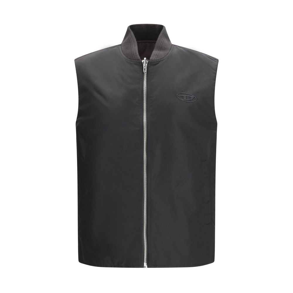 Veste sans manches en polyamide marron Diesel