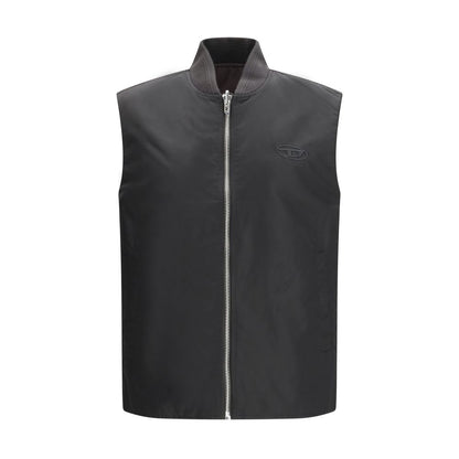 Gilet Diesel in poliammide marrone senza maniche