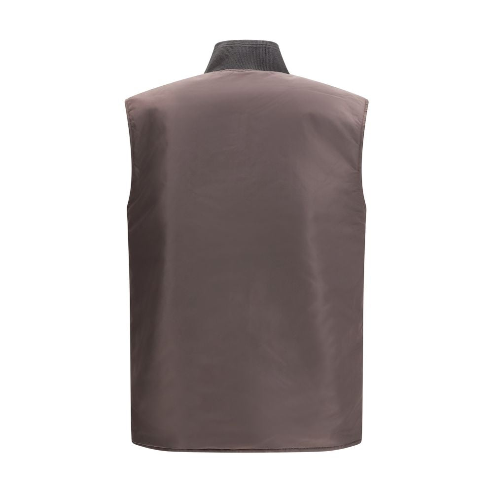 Veste sans manches en polyamide marron Diesel