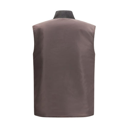 Gilet Diesel in poliammide marrone senza maniche
