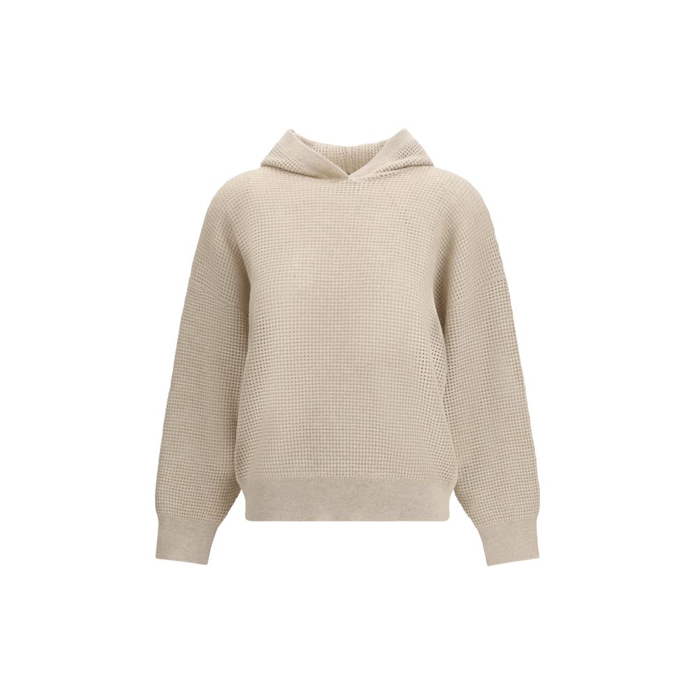 Sweat-shirt Brunello Cucinelli en cachemire beige