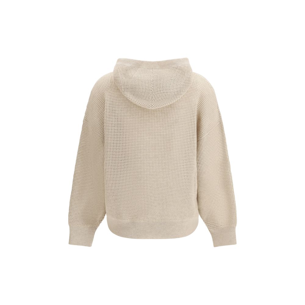 Sweat-shirt Brunello Cucinelli en cachemire beige