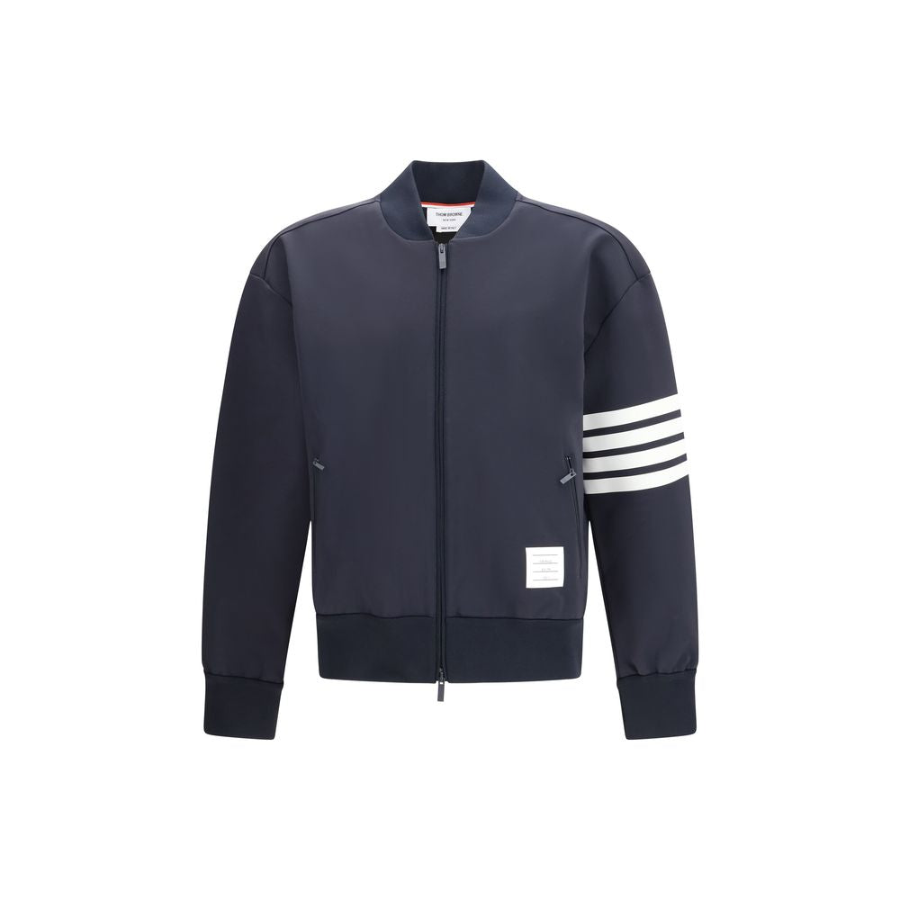 Bomber en viscose bleu Thom Browne