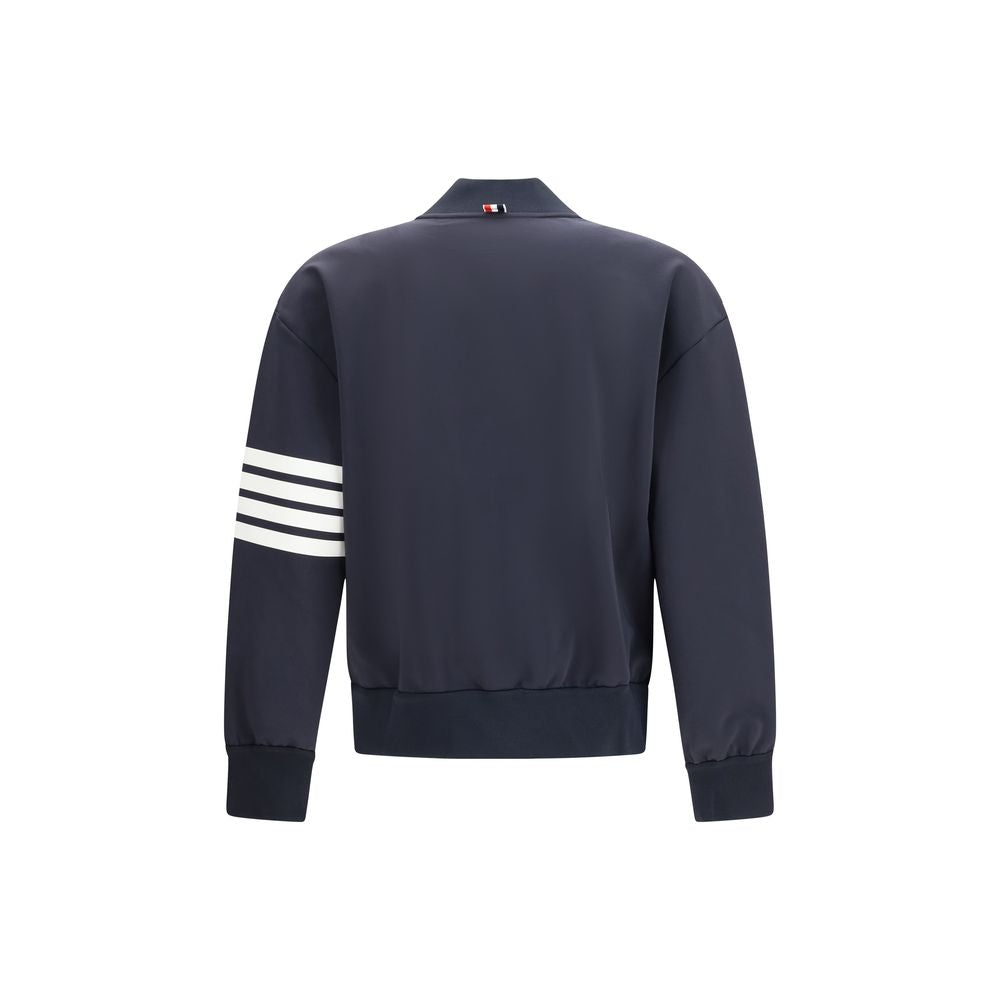 Bomber en viscose bleu Thom Browne
