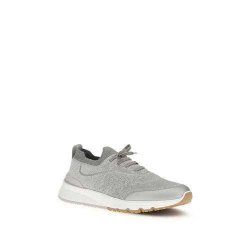 Zapatillas deportivas Brunello Cucinelli de algodón gris